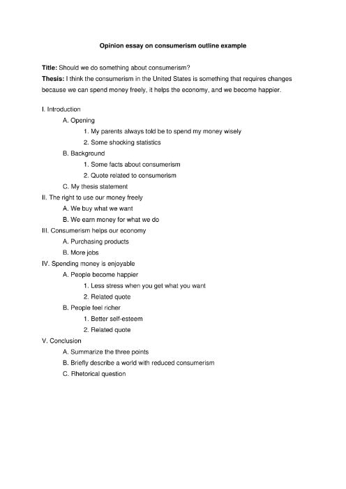 Sample Outline and Essay