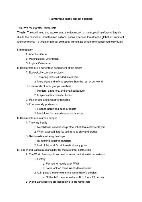 how to write an outline of an essay with examples