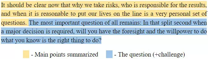 ending essay with a question