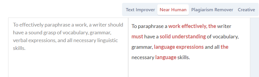 example of how paraphrasing tools work
